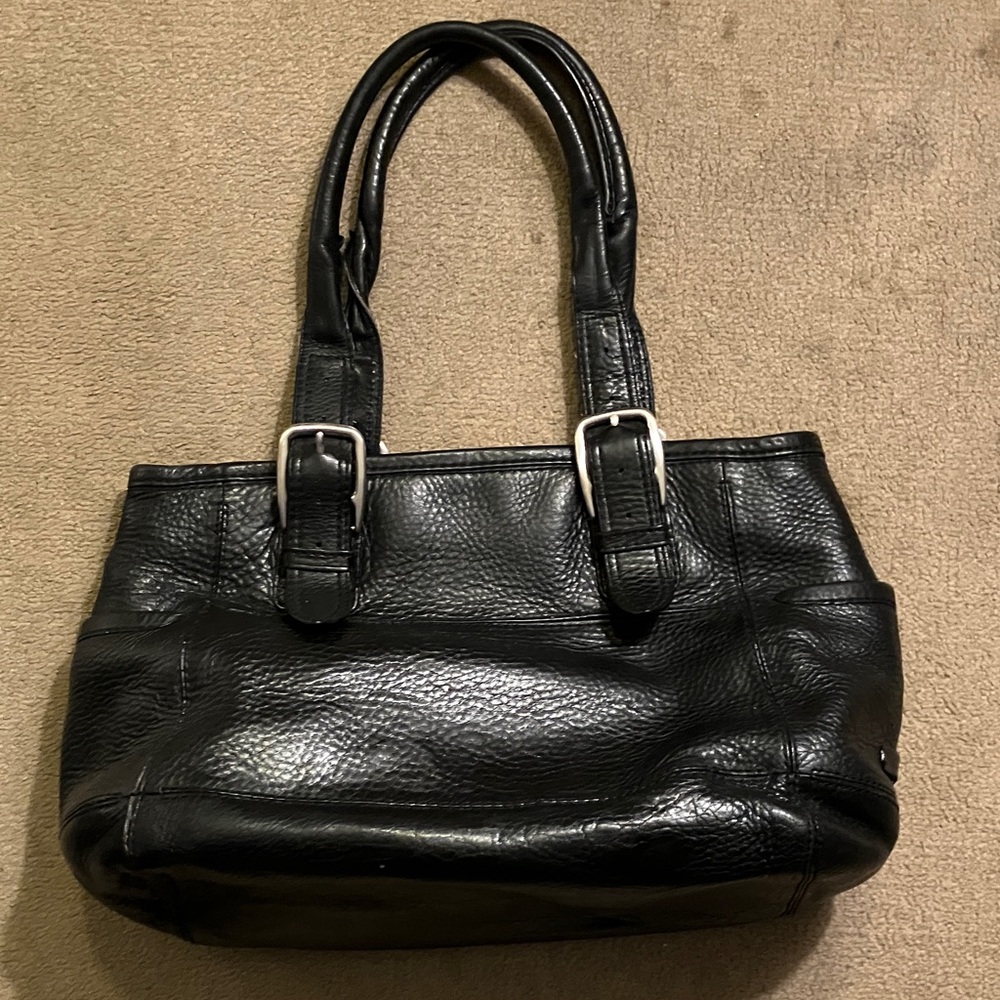 Cole Haan Elegant Black Leather Shoulder Bag